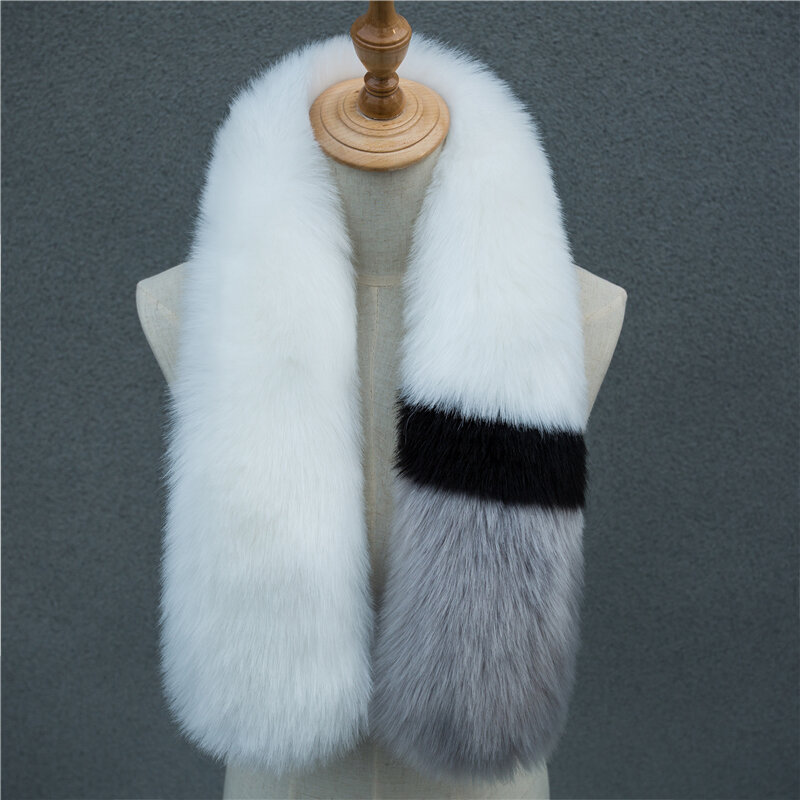 2018 new fashion scarf High quality women warm fox fur scarf new fashion scarf faux fur warm scarf women girl cute  sweet style