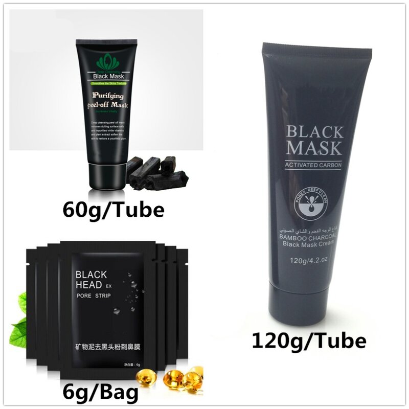 Cheap Face Mask Blackhead Remover Deep Cleansing Purifying Peel Off Acne Black Mud facial Black Mask Face Care Nose Acne Remover
