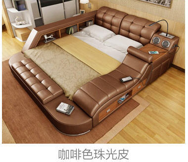 Marco de cama de cuero auténtico para habitación, muebles para habitación, muebles para dormitorio, yatak, móvil, quarto bett