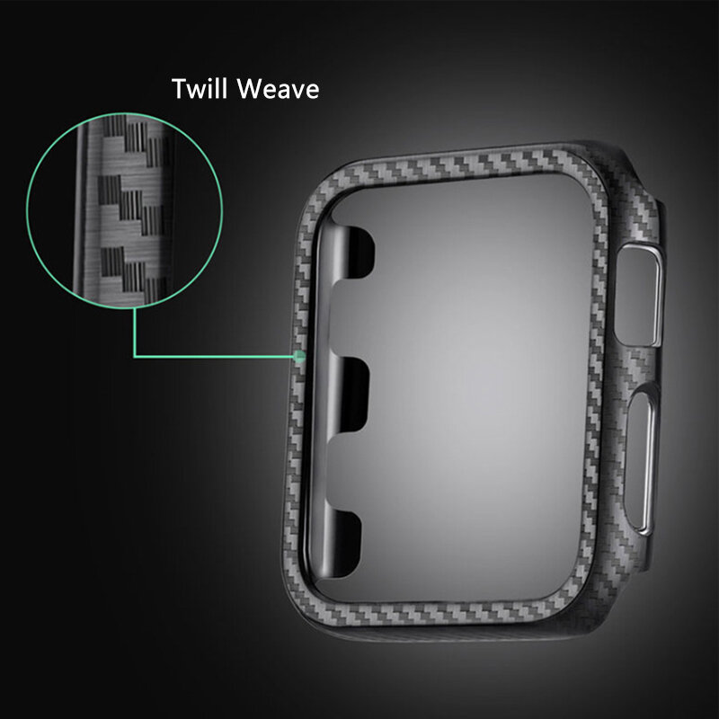 Carbon Fiber Screen Protector Fall für Apple Uhr 42/38/40/44mm Kompatibel für iwatch serie 5/4/3/2/1 schutzhülle Bumper Covers