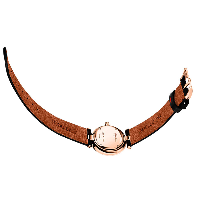 Agelocer relógio feminino vestido relógios agelocer marca feminina casual couro quartzo-relógio analógico relógio de pulso feminino presentes