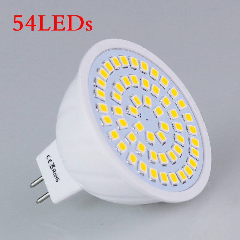 Ampoule LED MR16 Bulb Light 4W 6W 8W 110V 220V DC 12V 2835 SMD 36 54 72 LEDs Diode Spotlight Bombillas Warm/Cold/Natural White