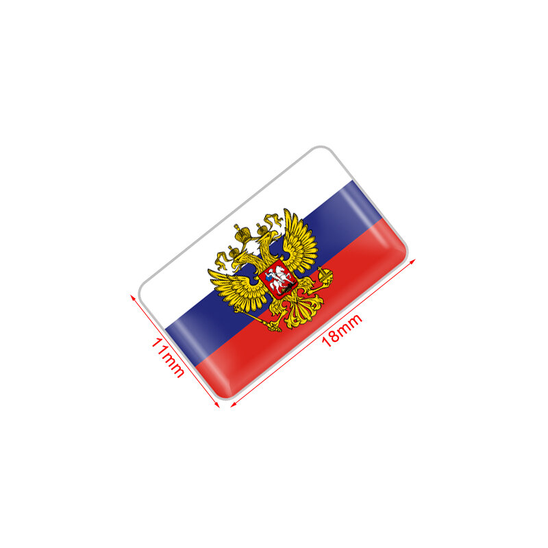 Pegatinas de decoración 3D para coche, calcomanías de escudo de armas de Rusia, emblema de águila de la Rusia, pegatinas para teléfono portátil, 50 Uds.