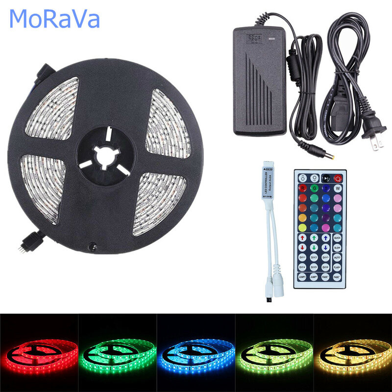 SMD 5050 12V 300 LEDs LED Strip Lights WiFi Wireless Smart Phone Controlled Waterproof Flexible RGB Tape Ribbon+Power Supply