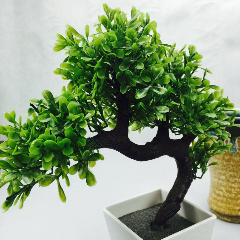 Arbre bonsaï artificiel, plante de bienvenue, fausse fleur verte, Simulation de pins, pot de fleurs, vase, décoration de maison pour mariage