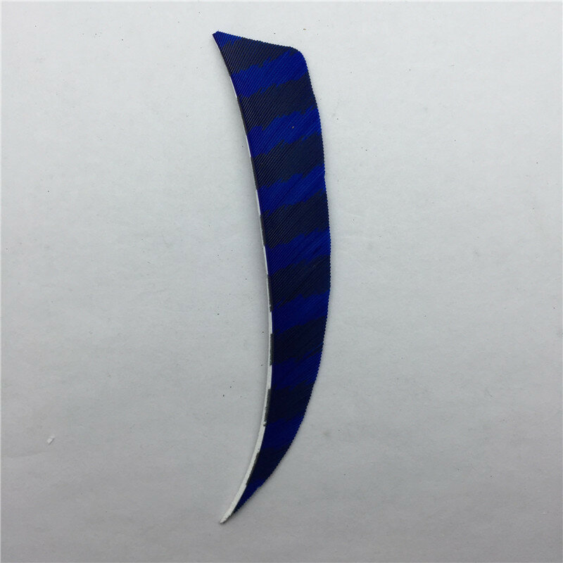 OBAADTF 50pcs 4 inch Shield Cut Shape Striped White Archery Hunting And Shooting Arrow Feather Fletching The New Listing