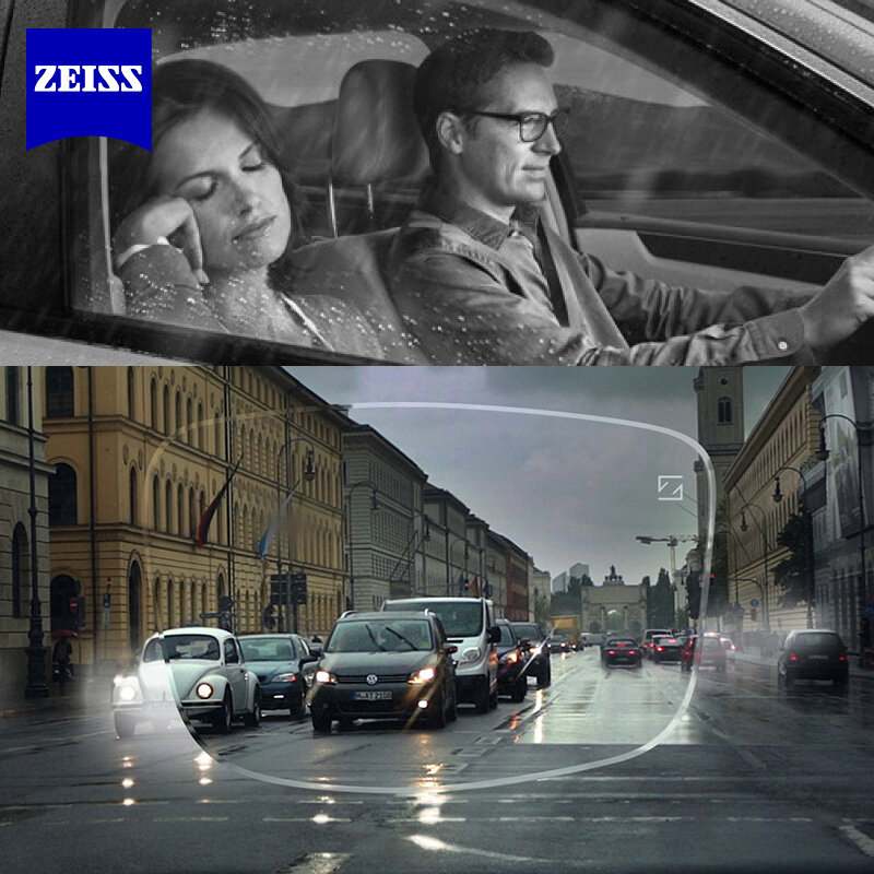 ZEISS-Lentes de conducción de noche segura, lentes antideslumbrantes, antireflejos, para conducción nocturna, visión Dura, platino, 1 par