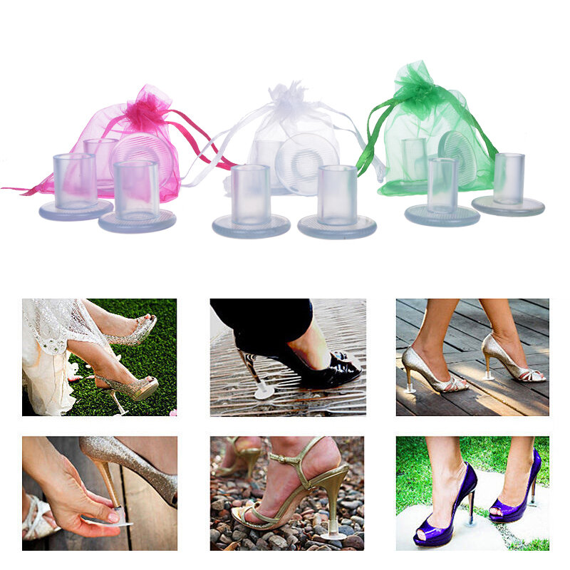 50 Pairs / Lot Heel Protectors High Heeler Stiletto Dancing Covers Antislip Silicone Heel Stopper For Bridal Wedding Party Favor