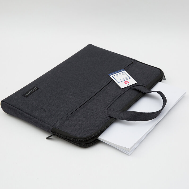 Deli Briefcase Document Bag Portable Good Qulity Durable Portable Laptop Bag Double Layer Officially File Work bag DropShipping