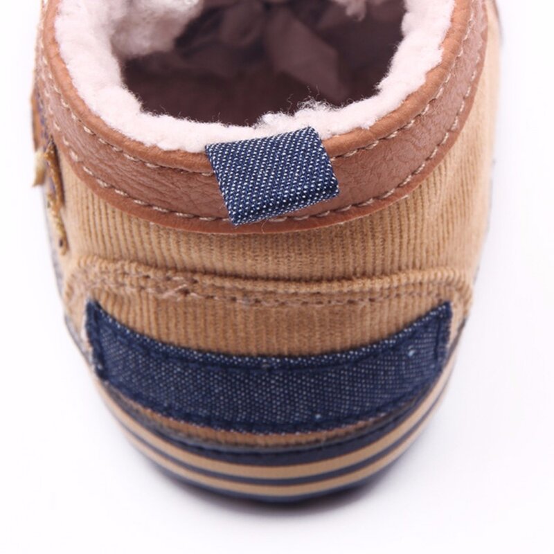 2019 novo outono inverno lona costura sapatos de bebê do plutônio primeiro walker da criança sapatos