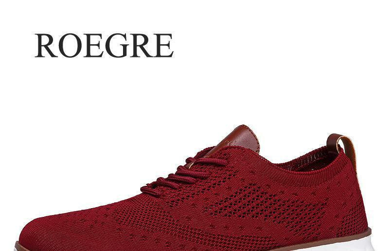 Zapatos informales de punto de malla para hombre, zapatillas ligeras y suaves con cordones, calzado plano transpirable, tallas 39-48