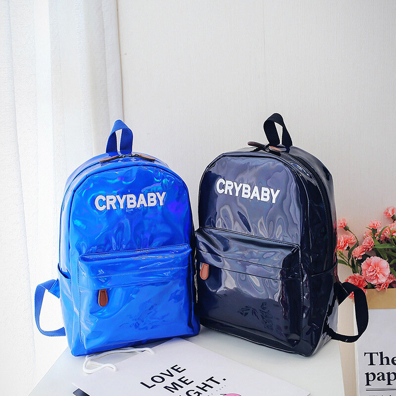 Новинка 2019, популярный голографический рюкзак в Корейском стиле с лазерной вышивкой, рюкзак с голограммой и надписью, школьные сумки