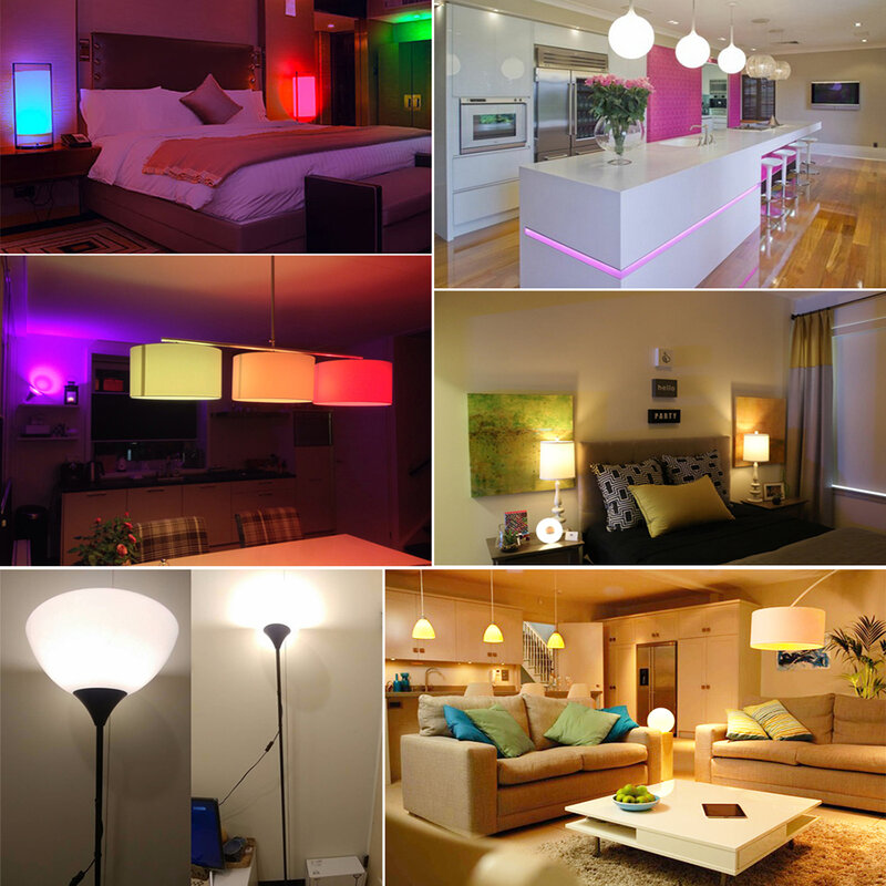Lâmpada LED inteligente para decoração de casa, Spot Magic, lâmpada mutável, controle IR, RGB, branco, E27, E14, GU10, B22, 220V, 110V