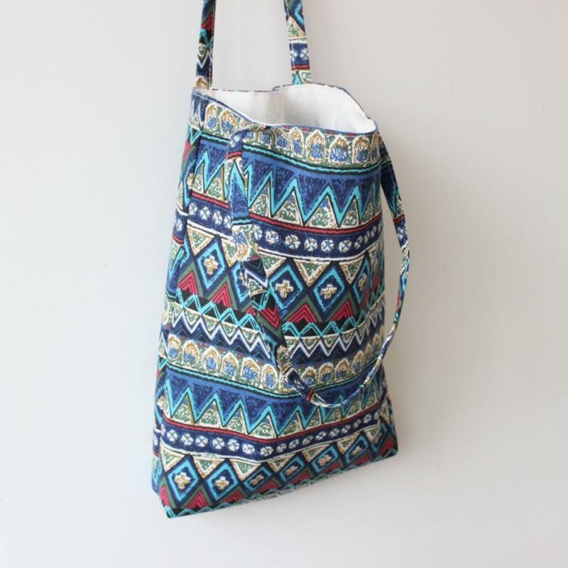Женская сумка-тоут, тканевая Повседневная сумка с цветочным принтом, большая емкость, на одно плечо для покупок