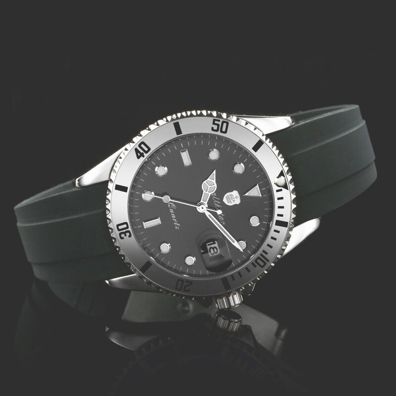 Wealthstar novo designer relógio masculino esportes pulseira de silicone relógios de quartzo relojes hombre marca famosa data automática relógios de luxo