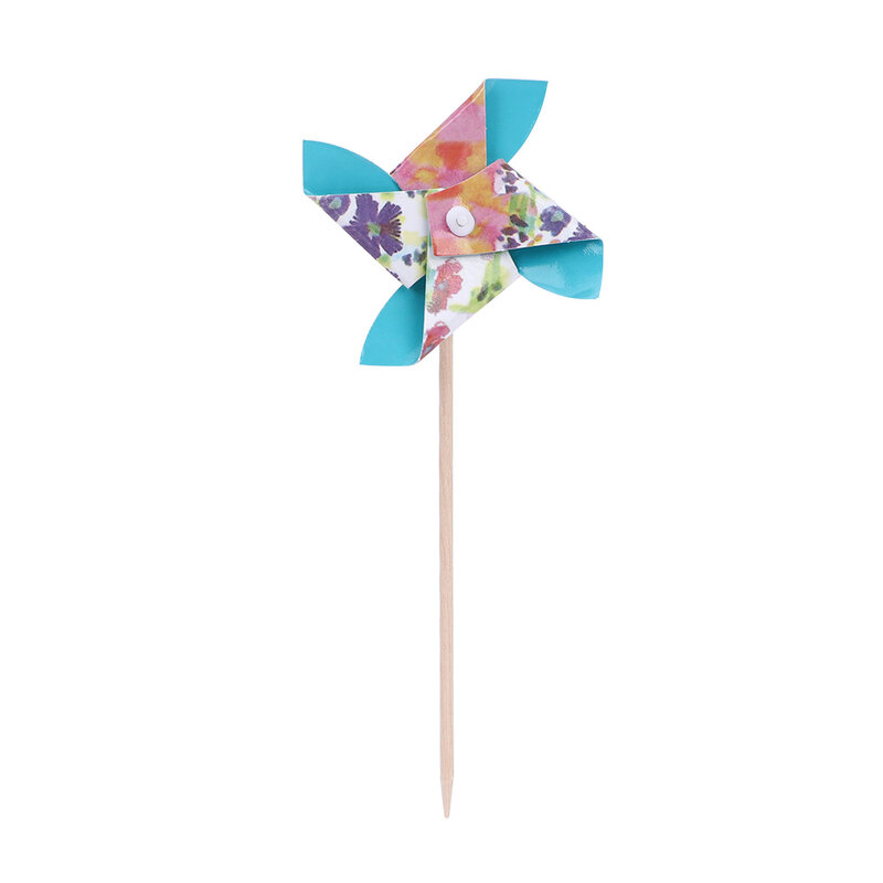 24 stücke Papier Windmühle Spielzeug Spinner Windrad Whirl Blume Windmühle Spielzeug Yard Decor Outdoor Spielzeug Farbe Zufällig