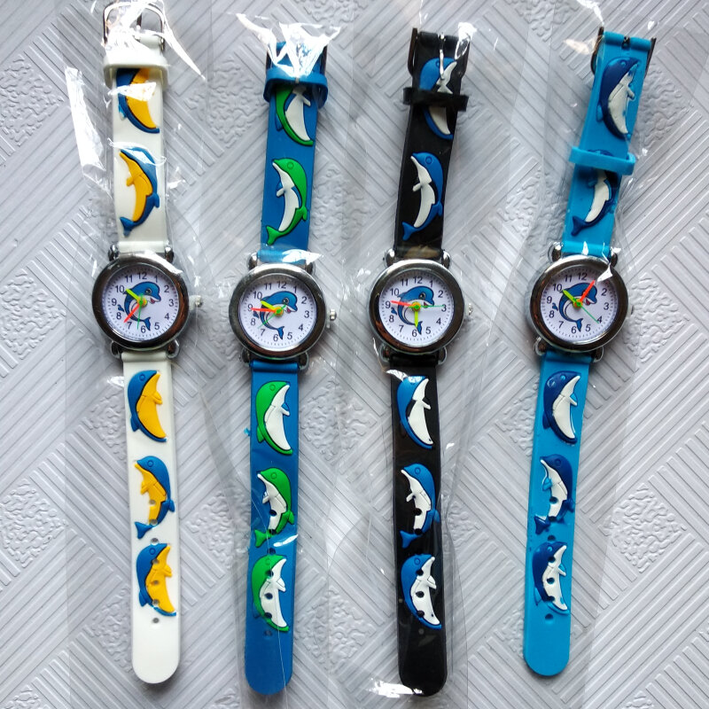 2019 chegam novas azul baleia do mar profundo crianças relógios para meninas meninos crianças presente relógio de pulso quartzo casual moda criança relógio