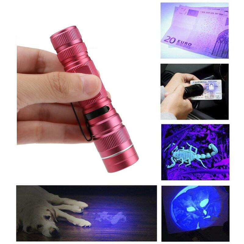 LED UV Taschenlampe Uv-Taschenlampe Mit Zoom Funktion Mini UV Schwarz Licht Haustier Urin Flecken Detektor Scorpion Jagd