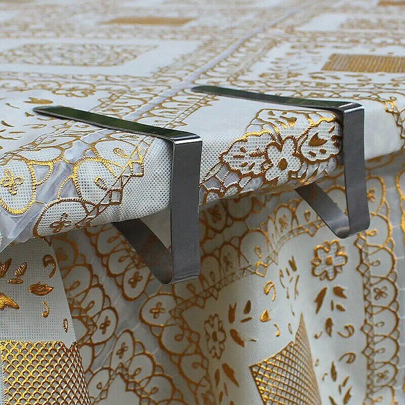Soportes de acero inoxidable para mantel, soporte para mantel, Clip para soporte de tela de mesa