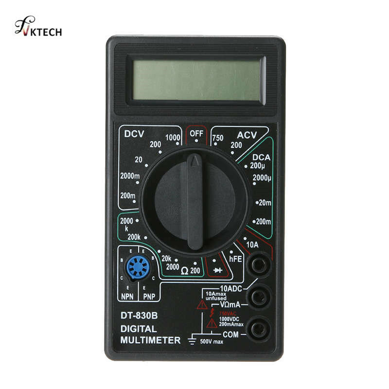 DT-830B LCD multimètre numérique AC DC 750/1000 V voltmètre ampèremètre Ohm testeur compteur Protection contre les surcharges Instruments