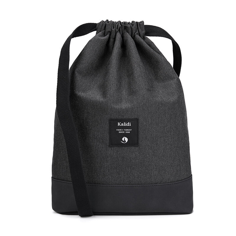KALIDI-mochila con cordón Gymsack para hombre y mujer, bolso deportivo para gimnasio, con bolsillo interior de 11 litros, viaje y ciudad