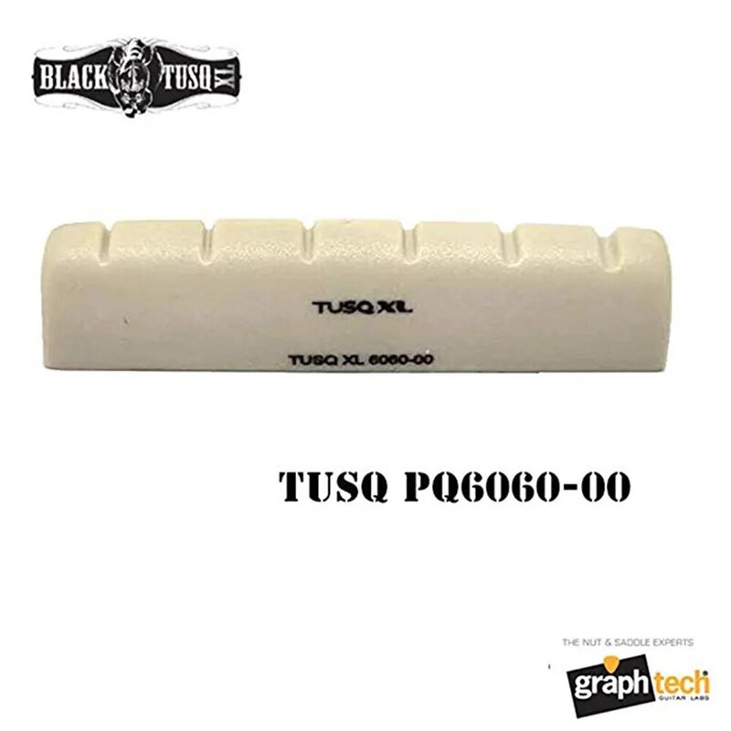 Graph Tech PQ-6060-00 TUSQ XL 1/4 "Gitar Berlubang 6-String untuk Gitar Gaya EPI, Putih Gading