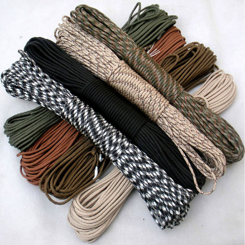 5 Meters  Dia.4mm 7 stand Cores Paracord for Survival Parachute Cord Lanyard Camping Climbing Camping Rope Hiking Clothesline