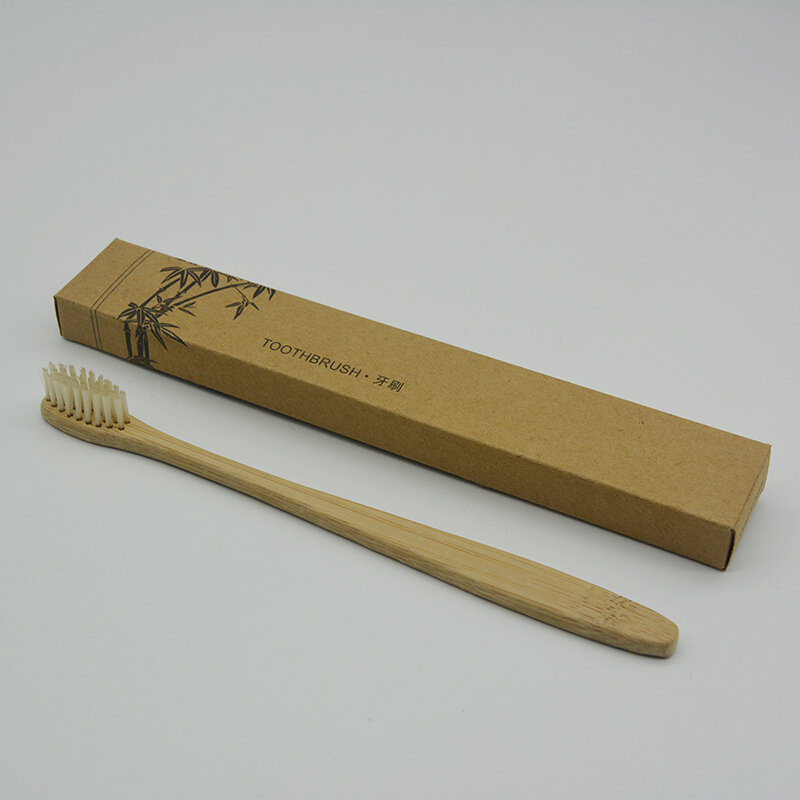 3091 1pc Wood color adult wood Toothbrush Brush eco-friendly toothbrush
