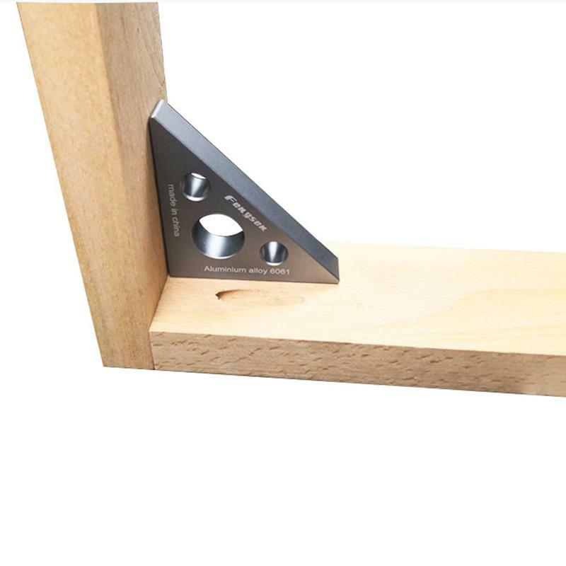 Régua de ângulo reto de liga de alumínio, ferramenta de medição de altura em madeira diy