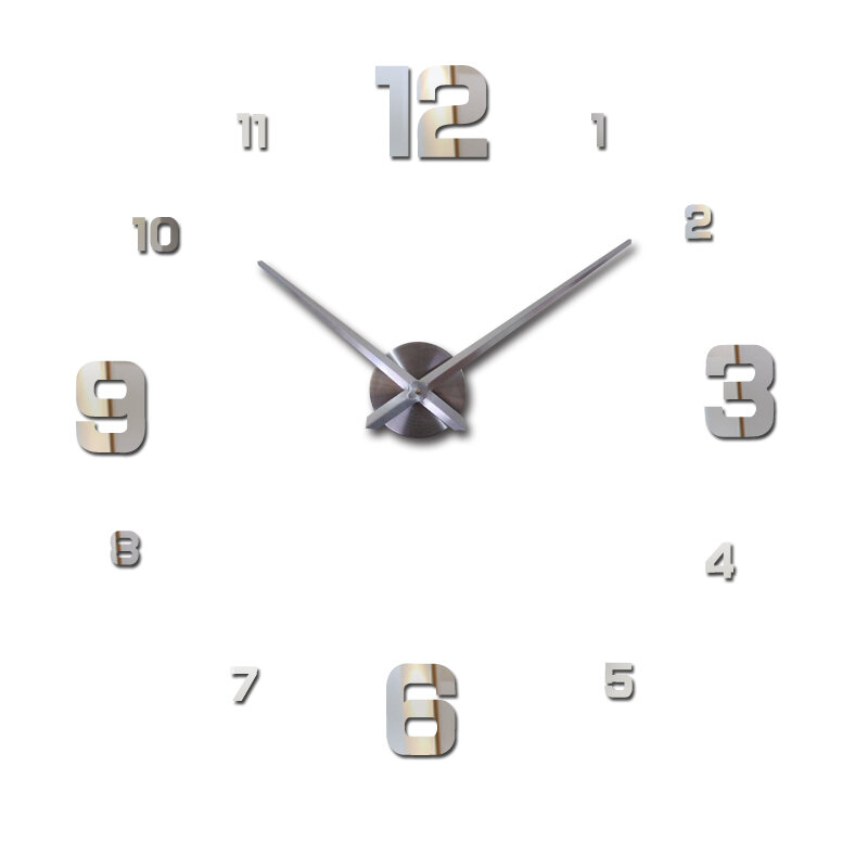 本物の金属製の3dクォーツ時計,アクリルミラー,時計,家の装飾,モダンな針,ステッカー,日曜大工,新品