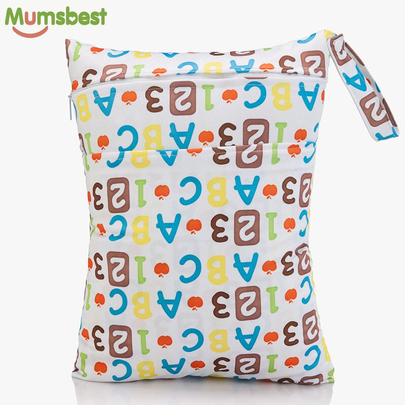 Mumsbest-bolsa húmeda lavable y reutilizable para pañales, bolsas impermeables para viajes, deporte, natación, tamaño grande: 40x30cm, 2021