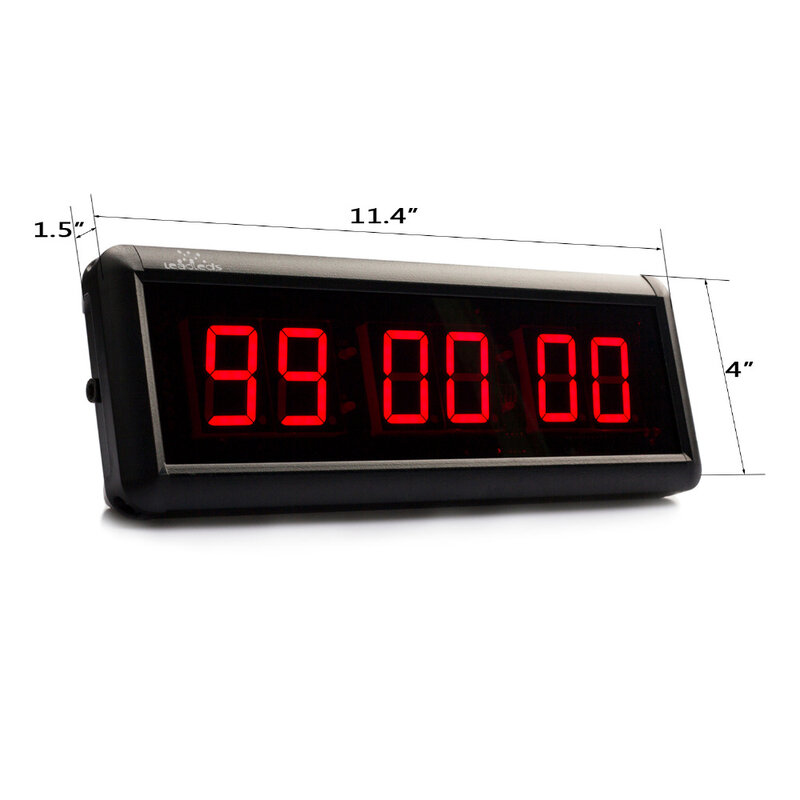 1.5-In Multifunctionele 6 Digitale Led Countdown Klok Hh: Mm: ss Stopwatch Timer Voor Gym Training Basketbal Tafeltennis Mat