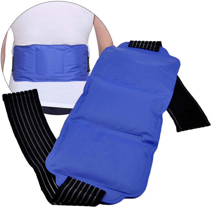 Paquete de hielo reutilizable para lesiones, envoltura de Gel para terapia de frío caliente, alivio del dolor con correas, espalda, hombros, cintura, bolsa enfriadora
