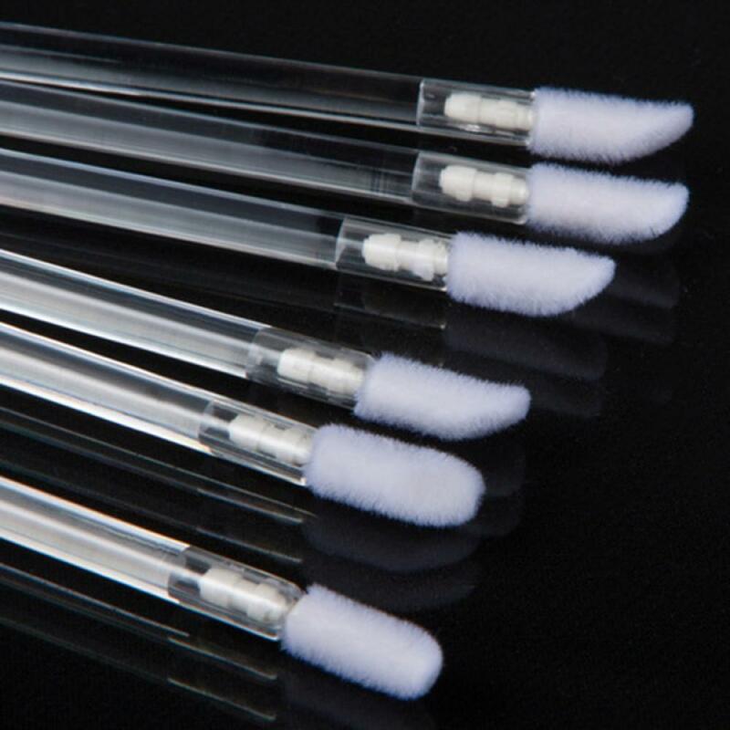 10PCS  Fiber Micro Brushes Disposable Applicator Swab for Eyelash Extension Mascara Brush Eye Makeup Glue Remove Tool
