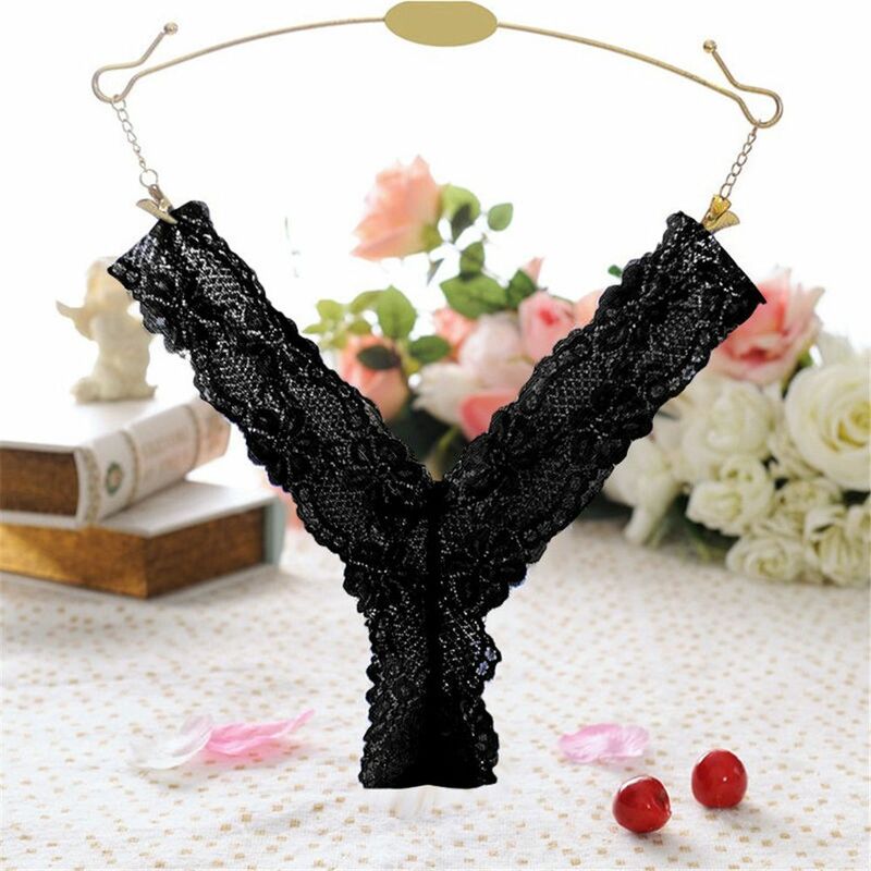 Culotte Sexy en dentelle pour femmes, String en V, Lingerie, sous-vêtements, taille basse, noir, blanc, rouge, 1 pièce, nouveauté 2021