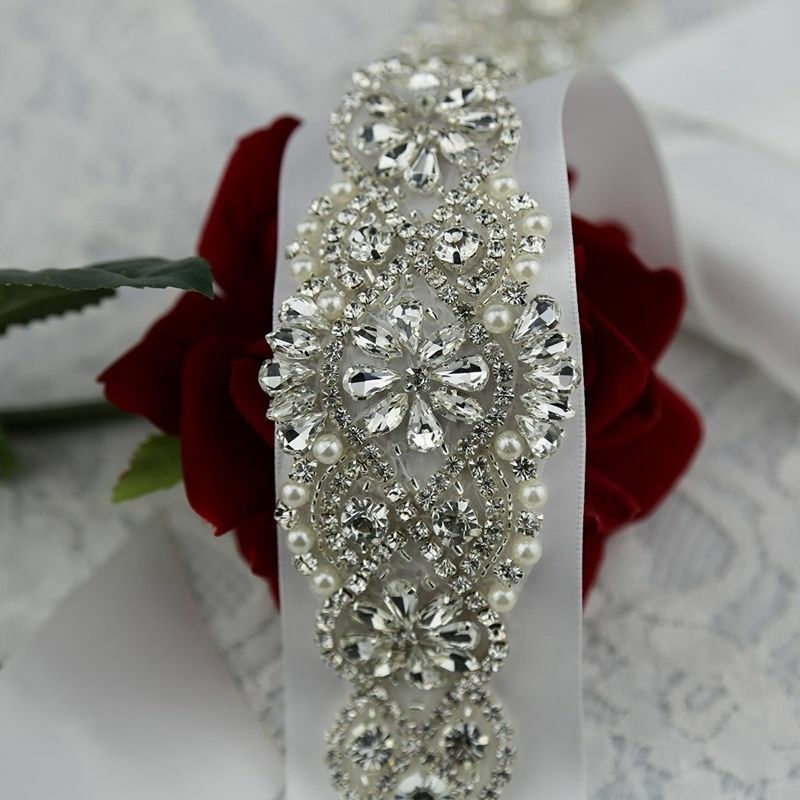 Gratis Pengiriman 2016 Laris Sabuk Selempang Pengantin Gaun Berlian Imitasi Kristal Sabuk Selempang Prom Sabuk Selempang Pernikahan