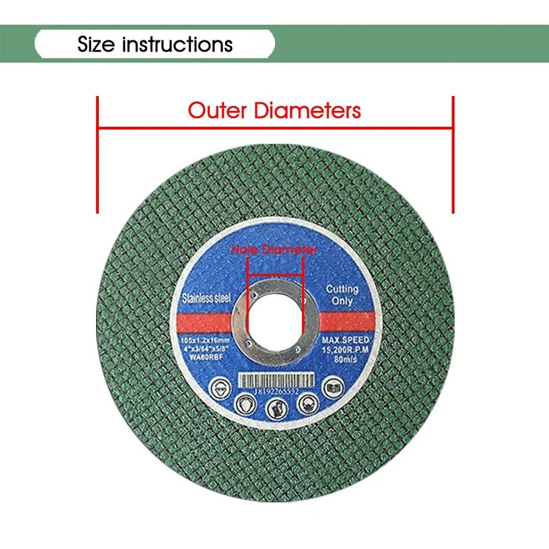 125 Mm/5 Inci Pisau Pemotong Resin Disc Cut Off Wheel Angle Grinder Disc Slice Serat Diperkuat untuk logam Stainless Steel J103L