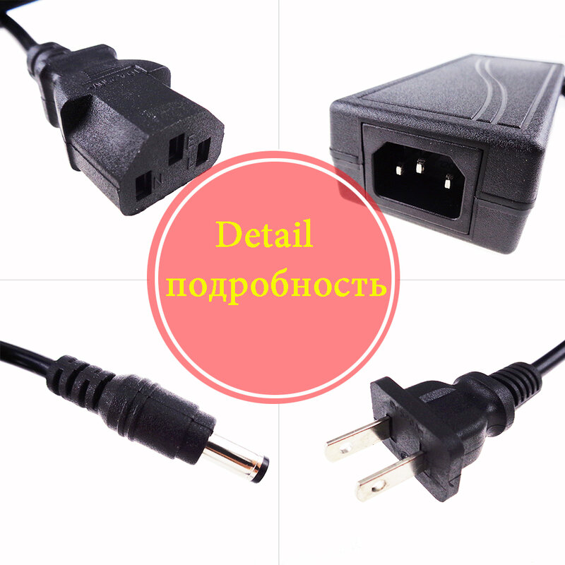 12V Power supply for led strip EU/US/UK/AU adapter AC110-220V to DC12V 1A 2A 3A 4A 5A 6A 10A cord 4 options plug transformer IQ