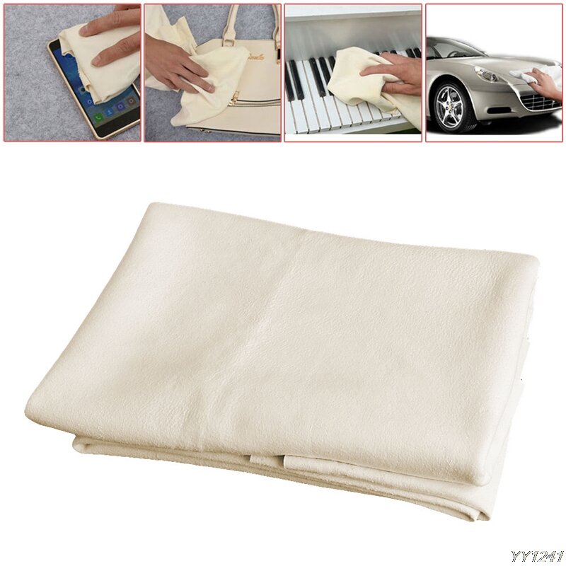 50*70cm natural shammy chamois couro toalhas de limpeza de carro pano de lavagem de secagem