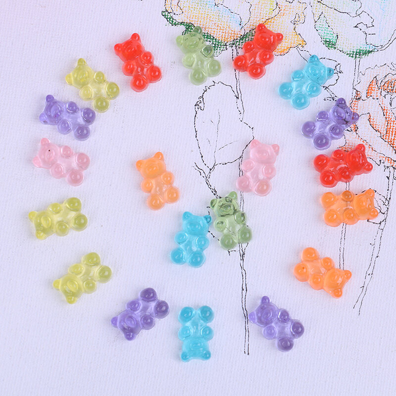 10 pz simulato orso caramelle polimero scatola di melma giocattolo Charms Lizun modellazione argilla bambini regalo di plastica per bambini Kit fai da te accessori