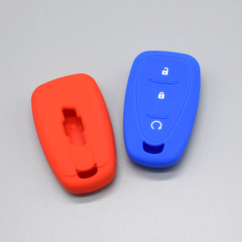 silicone rubber key fob cover case hood holder for Chevrolet Chevy Cruzer 3 Button remote key protect sleeve shell accessories