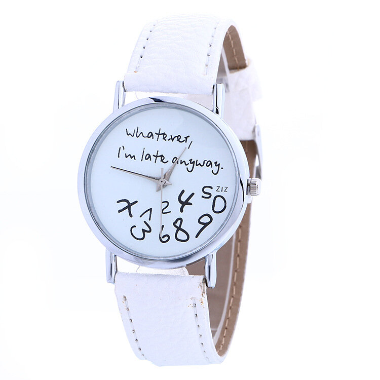 ساعة كوارتز جلدية للرجال والنساء ، ماركة فاخرة ، ساعة يد ، أزياء