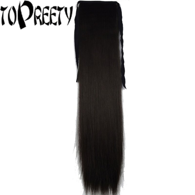 Topreity ألياف الشعر الاصطناعية مقاومة للحرارة الشريط ذيل حصان الشعر التمديد 1006