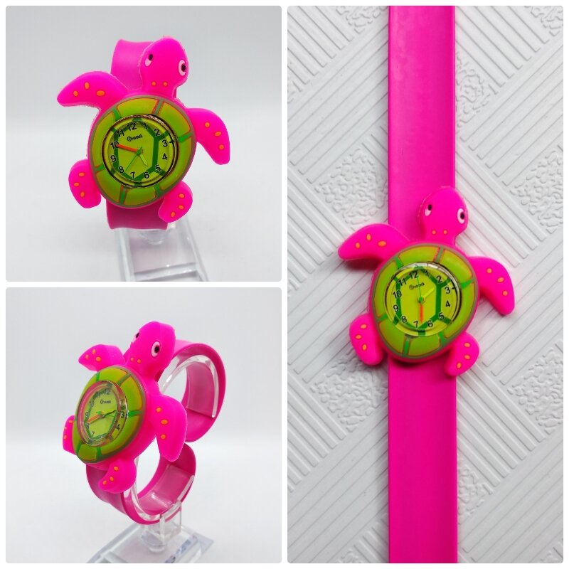 Desenhos animados millennium tartaruga criança relógio para crianças menina menino estudante relógios de pulso moda joaninha crianças relógio eletrônico presente do bebê
