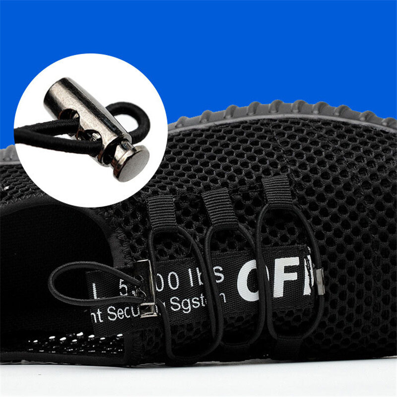 JUNSRM-zapatos de seguridad transpirables para hombre y mujer, botas de trabajo con puntera de acero, antiperforación, de malla, 36-46