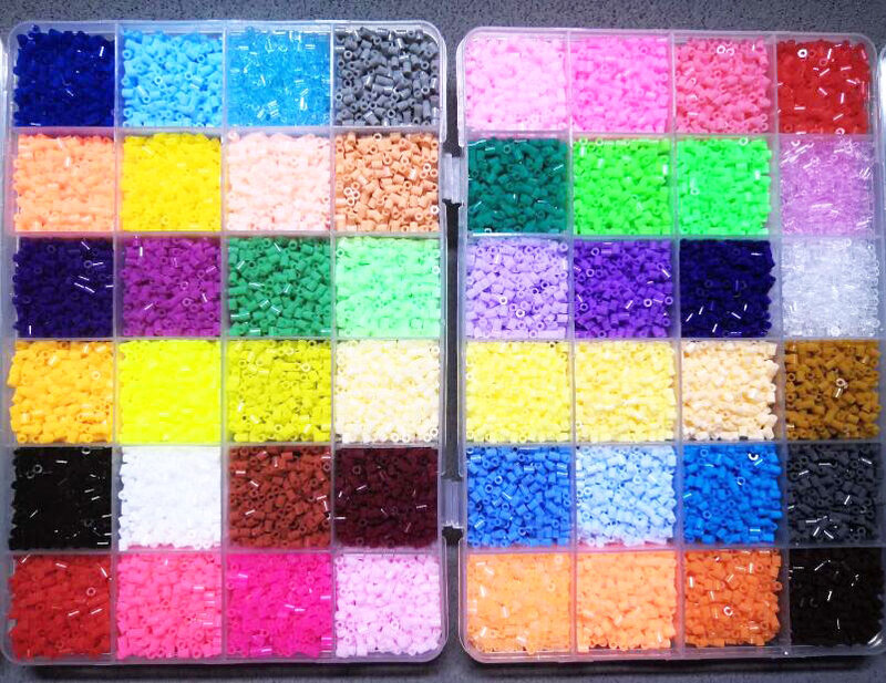 48 color Hama Beads 2.6mm Supplement Perler beads 2.6mm Refill with Accessories  DIY Creative Beads  3D Puzzle Artcraft Gift