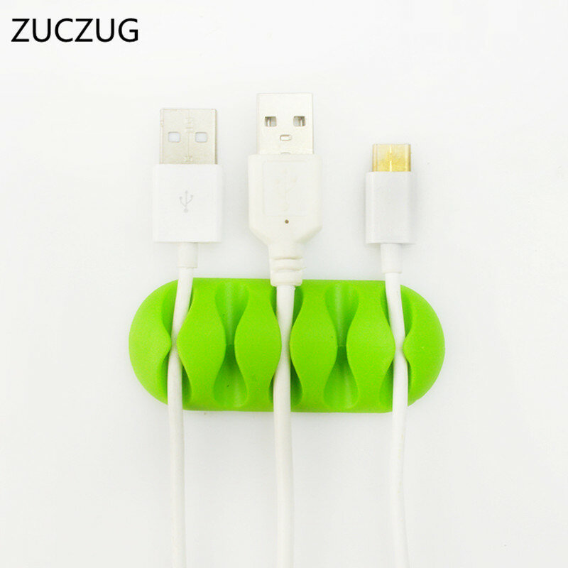 Haute qualité ZUCZUG câble enrouleur écouteur câble organisateur fil stockage silicone chargeur pince à support de câbles pour MP3 ,MP4, écouteurs