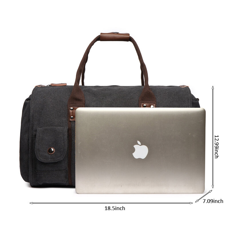 男性用の大容量のハンドバッグ,トラベルバッグ,キャンバス,週末,ビジネス旅行用の多機能バッグ