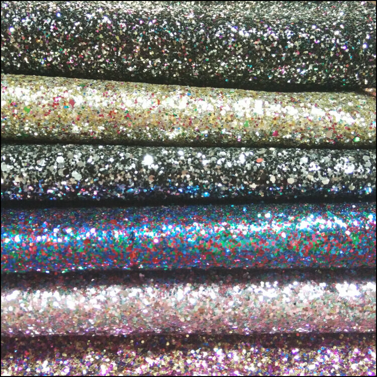 New 3D Chunky Glitter Leather Wallpaper Chunky Black/silver Mixed Glitter Wallpaper