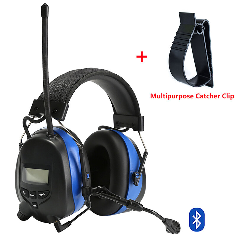 Orejeras de protección auditiva con Bluetooth y micrófono, reducción de ruido electrónicas con orejeras, Protector de oído táctico de Radio AM/FM
